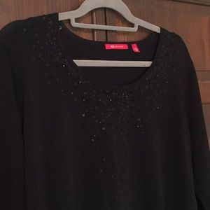 Anne Klein black. sparkle shirt